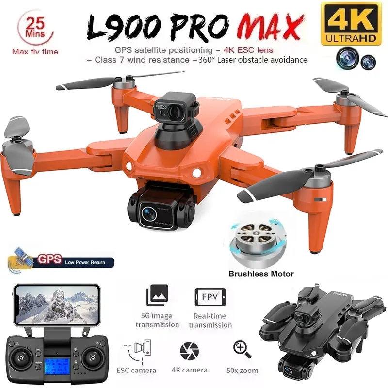 Rc Helicopter Electric - L900 Pro MAX GPS Дрон 4K
